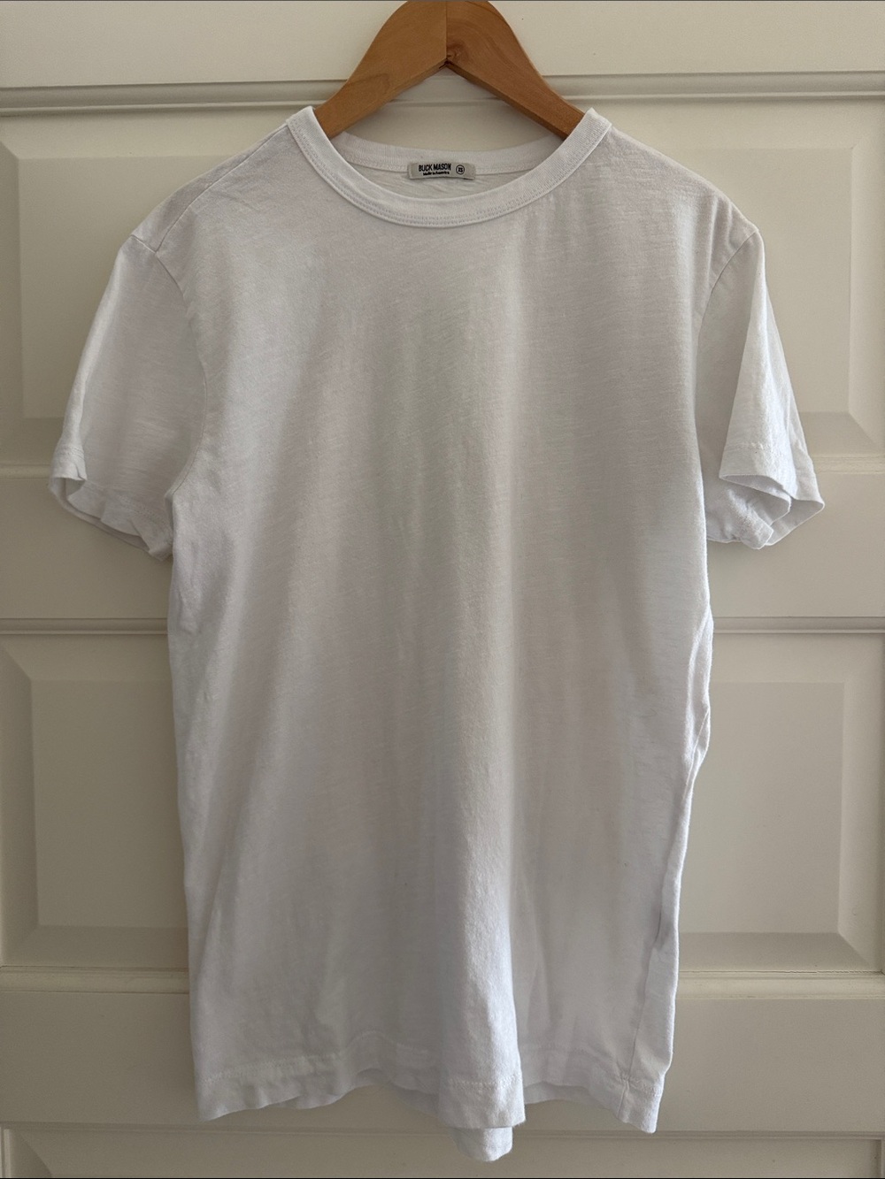 Buck Mason White Short Sleeve Crewneck T-Shirt